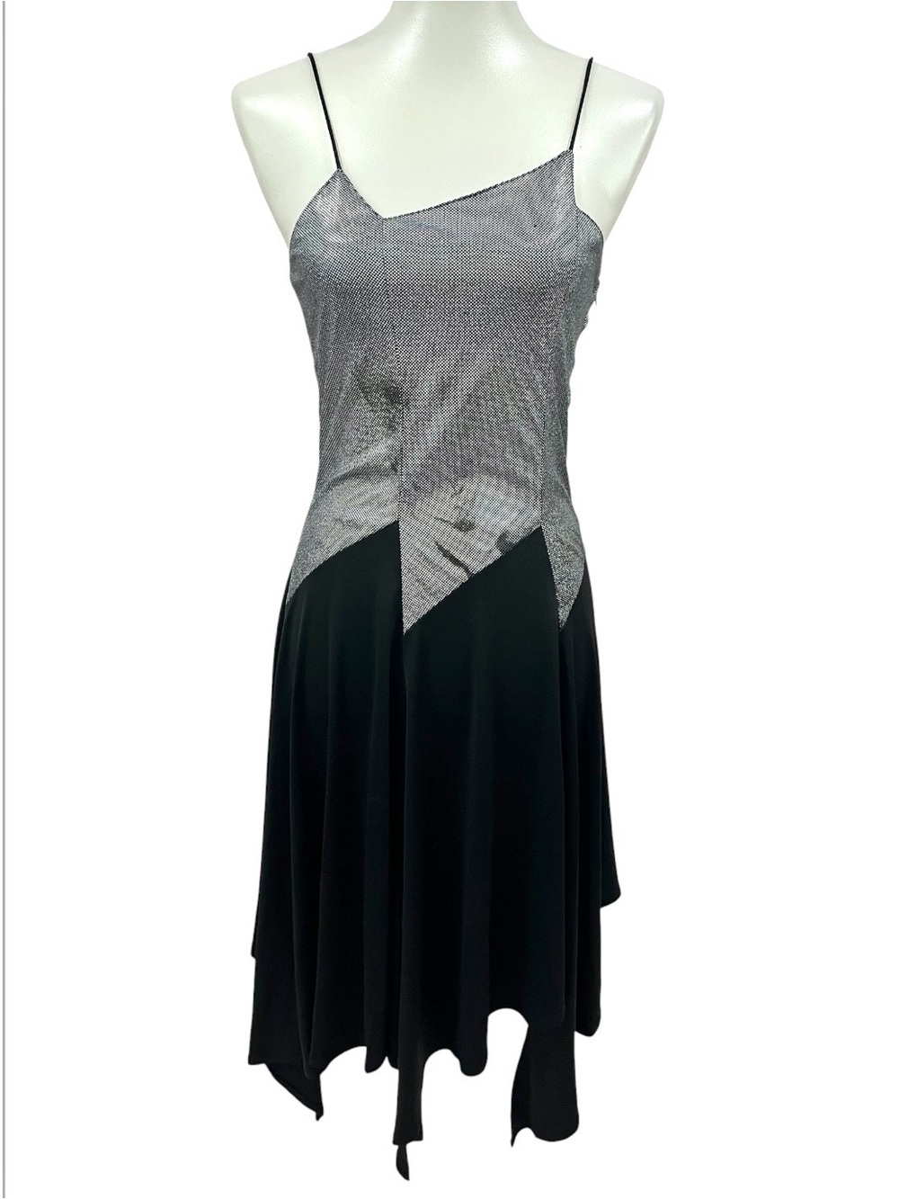 Jetlag Vintage Fairycore Holographic Asymmetrical Hem Dress Cosplay Costume